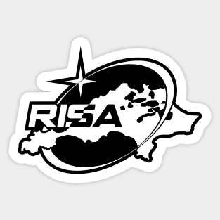 Rottnest Island Space Agency (RISA) Logo Black and White Sticker